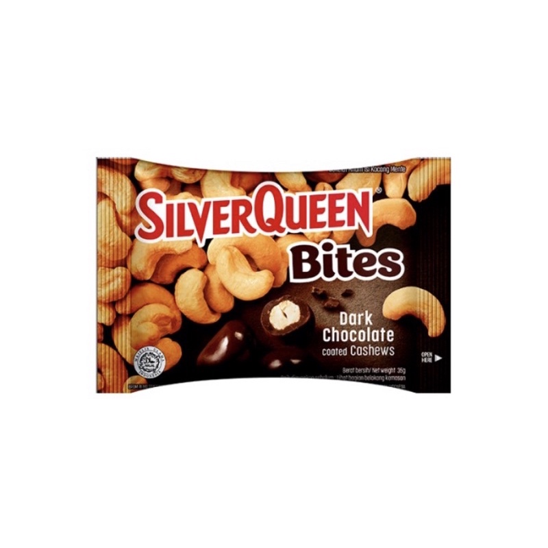 SILVERQUEEN BITES 35 GR - CASHEW - ALMOND - DARK ( 1 PC )