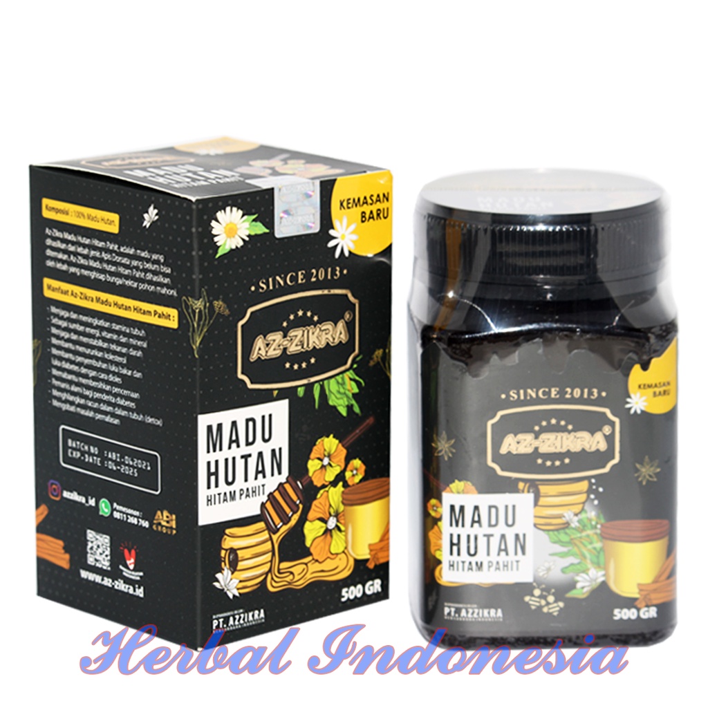 Madu Az-Zikra Hutan Hitam Pahit | AZ Zikra Hitam 500 gram Azikra Azzikra Kemasan Baru Original