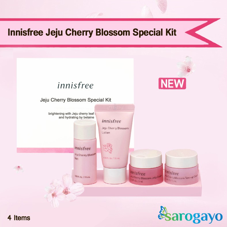 [Sarogayo] READY Innisfree Jeju Cherry Blossom Special Kit / So Sweet Pouch Trial Kit (4 Items)