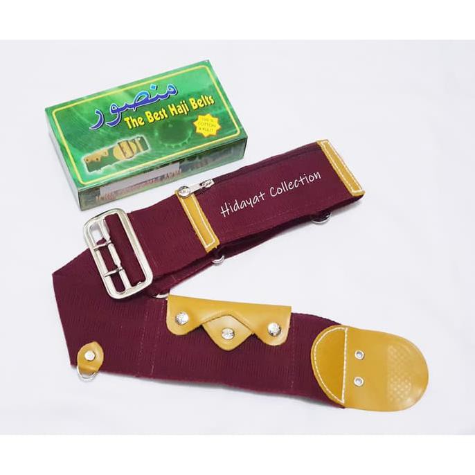 On Sale  ikat pinggang pria ck► Sabuk Ihram Sabuk Kulit Sabuk Silat Marun Ampel
