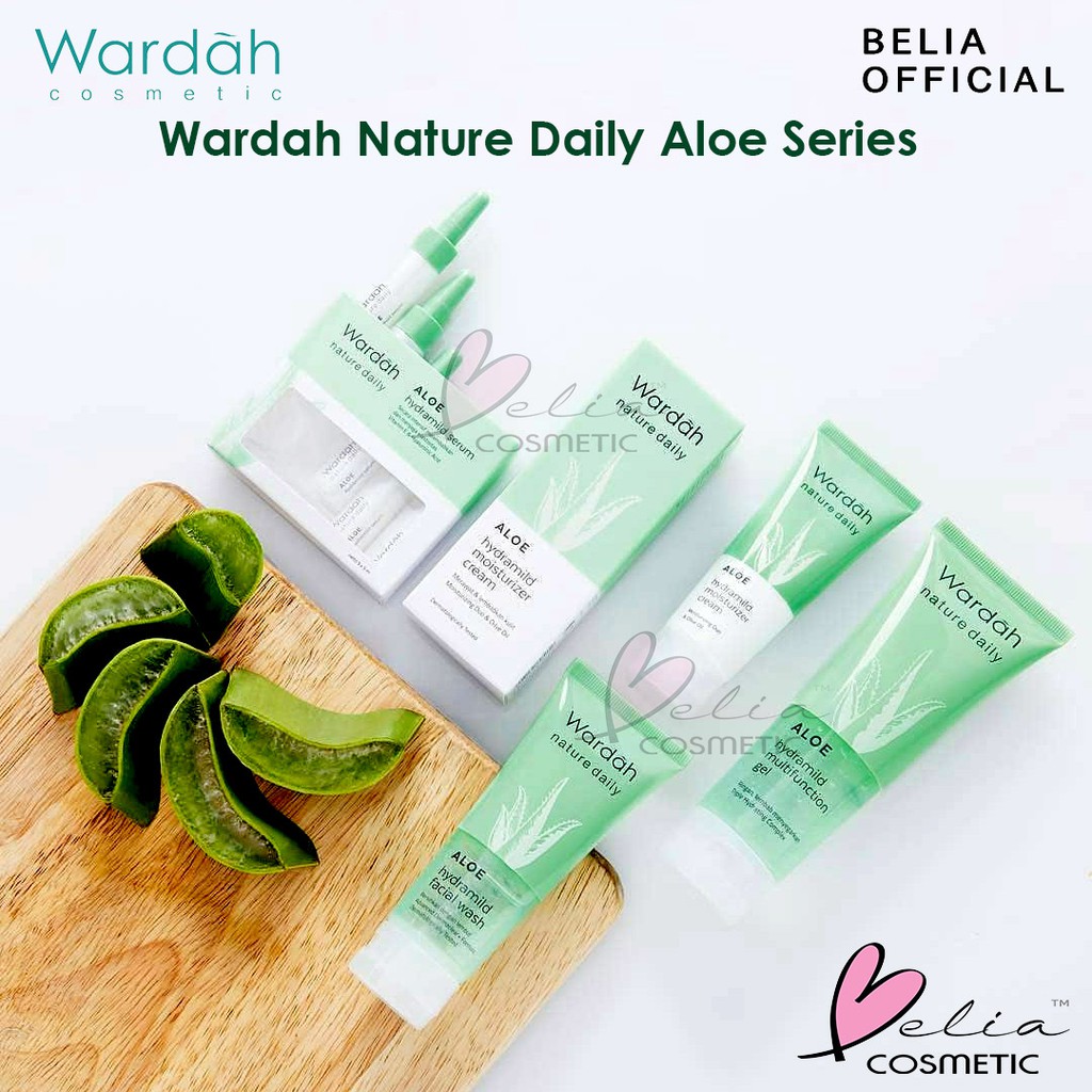 ❤ BELIA ❤ WARDAH Nature Daily Aloe Hydramild | Essence Toner | Multi Gel Face Wash Moisturizer Cream Serum Hand