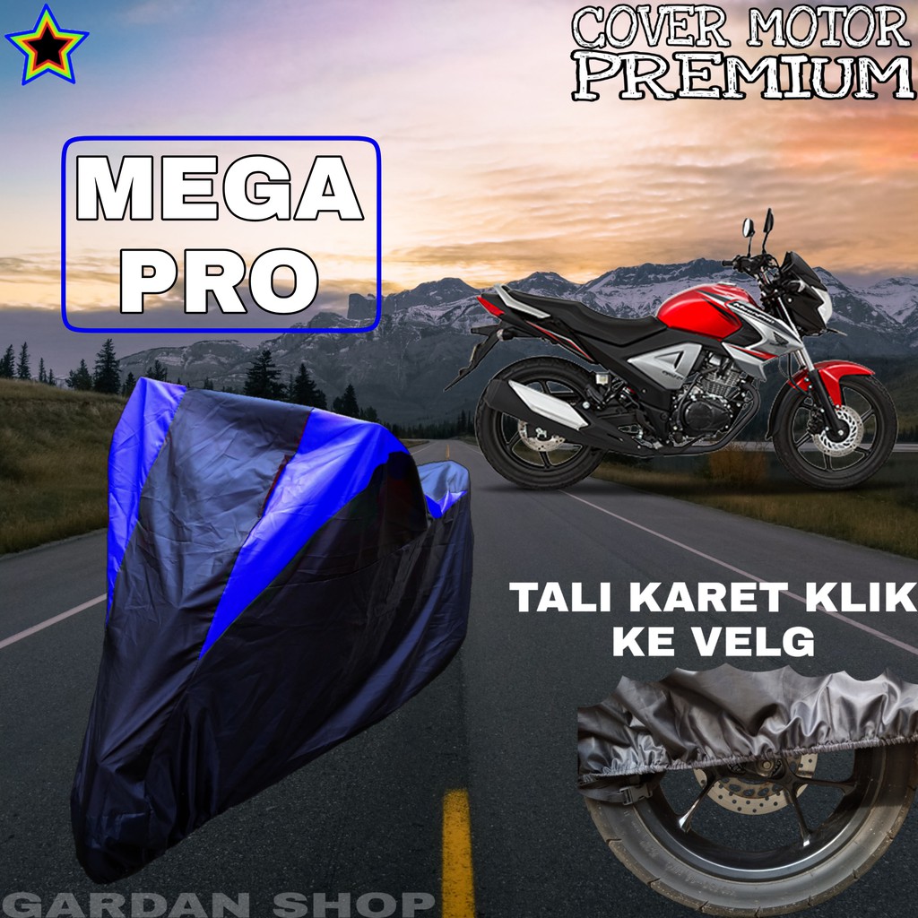 Sarung Mobil MEGA PRO Hitam BIRU Body Cover Mega PREMIUM