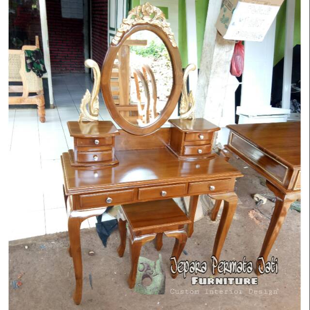 Meja rias jati kartini furniture jepara