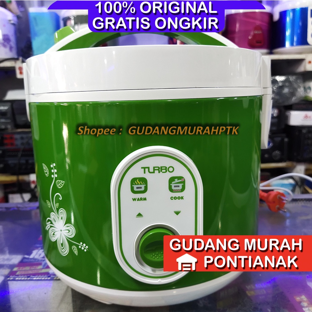 Ricecooker TURBO new Pananak nasi penghangat Magiccom Rice Cooker Turbo CRL - 1182 magic com Hijau / Green