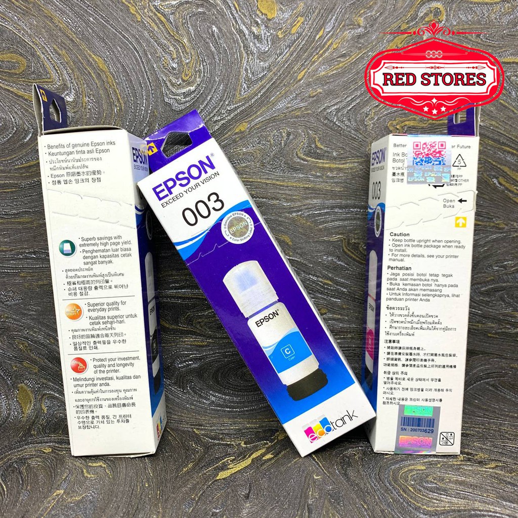 Tinta Epson 003 L1110 L3110 L3150 L5190-Cyan/Biru