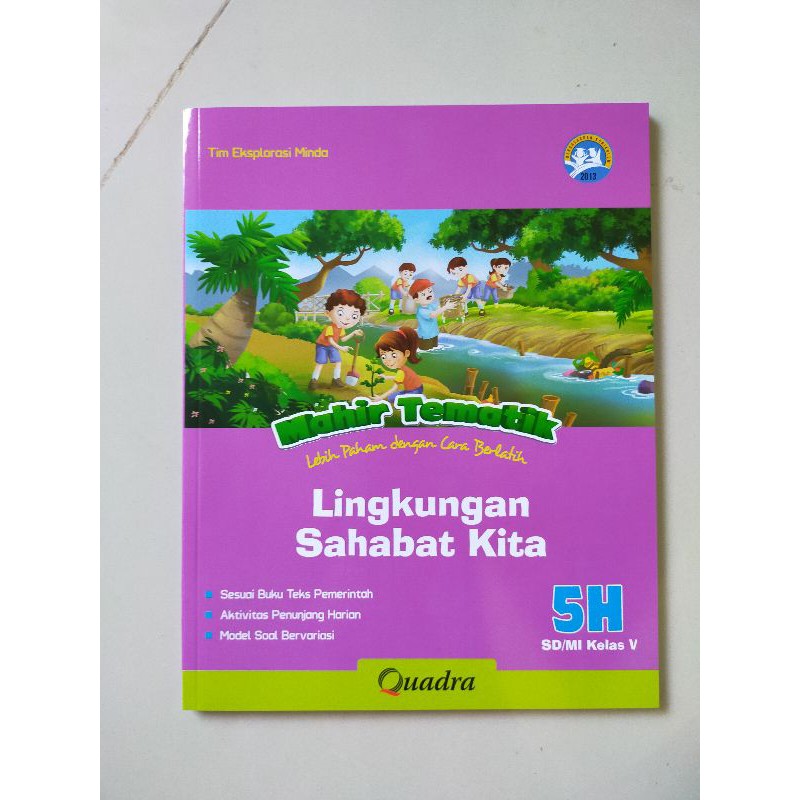 ORI satu paket buku mahir tematik K13 Quadra kelas 5 FGHI semester 2