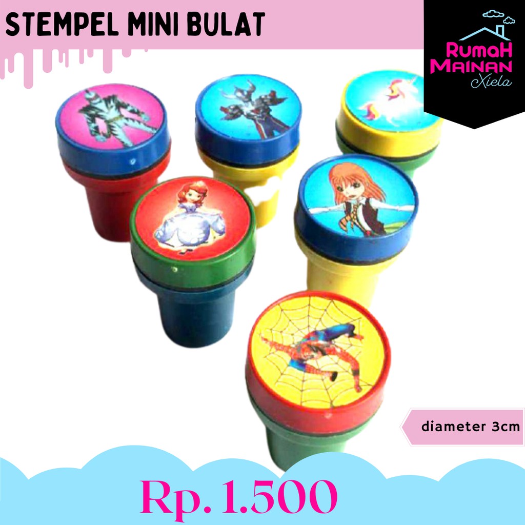 STEMPEL MINI BULAT - MAINAN CAP STEMPEL TINTA - 1204
