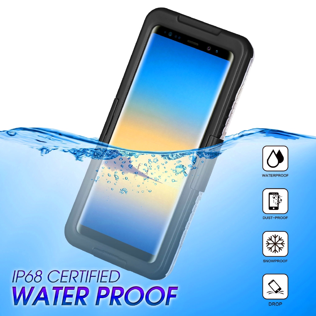 Waterproof Phone Case On Samsung Galaxy S8 S9 Plus Note 8 Shockproof Sand Proof Full Phone Cover Shopee Indonesia