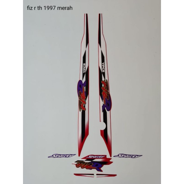STRIPING MOTOR FIZ R TAHUN 1997 MERAH