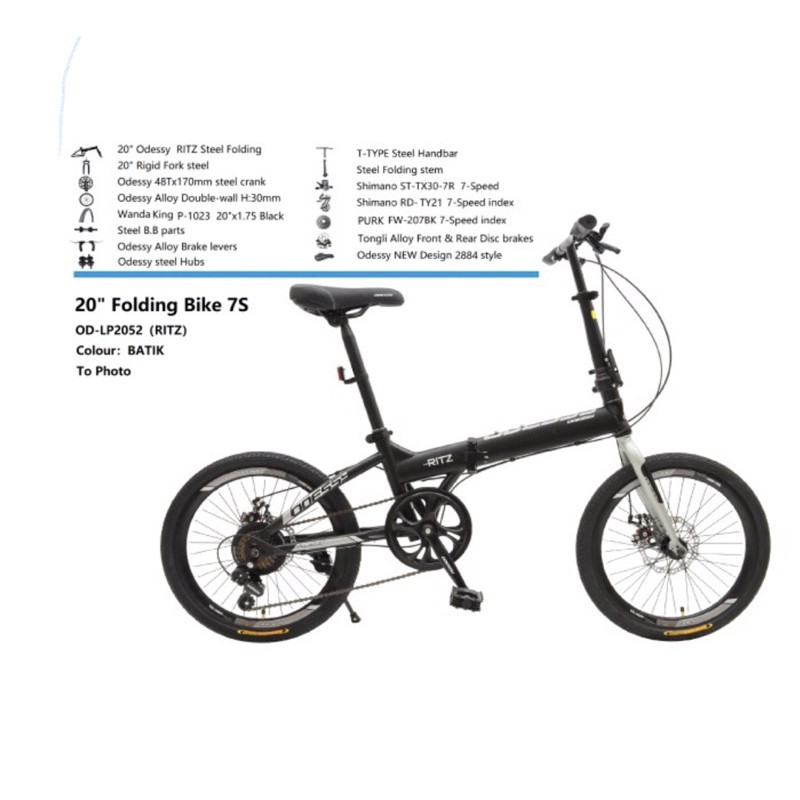 Sepeda Lipat Odessy Ritz 16 20 inch Shimano Original not lunox Garansi SNI Bisa Kredit cicilan cicil-3