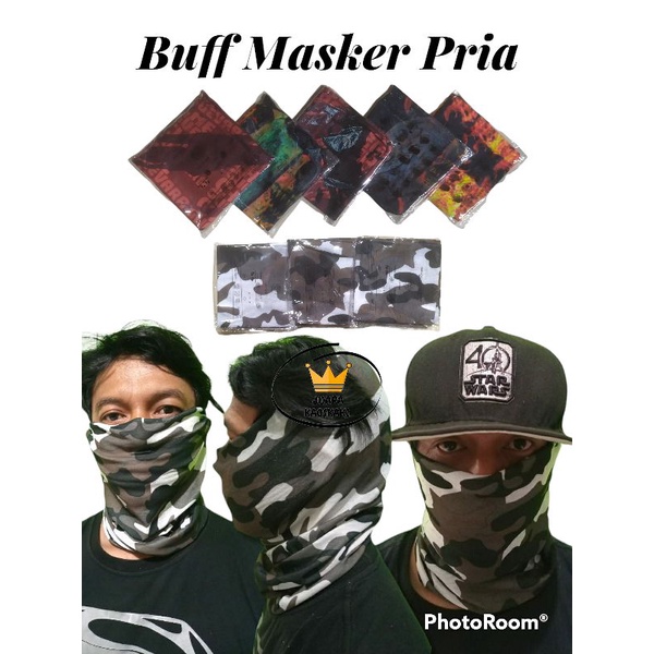 Buff Masker Pria Multifungsi Motif Random