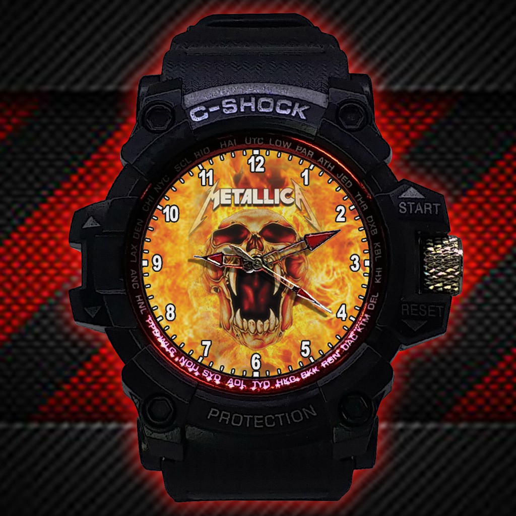 (ISTIMEWA BOSSQUE) JAM TANGAN METALLICA LIST MERAH - EXCLUSIVE 5