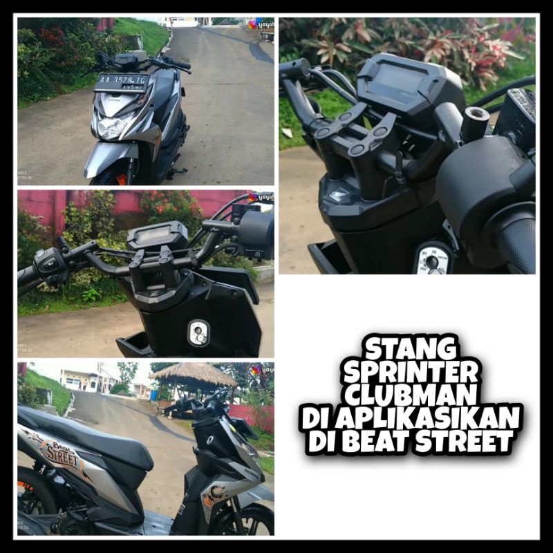 Stang Stir Fatbar Variasi Sprinter Clubman Caveracer Custom Motor Beat Street Vixion Cb150r Old New 