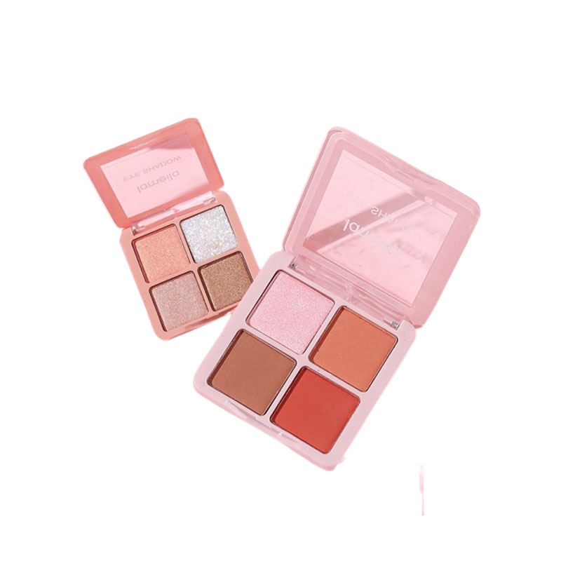 SHINE STAR - [ BISA COD ] LAMEILA Eyeshadow Matte Pallet 4 Warna Kombinasi Glitter Anti Air dan Tahan Lama