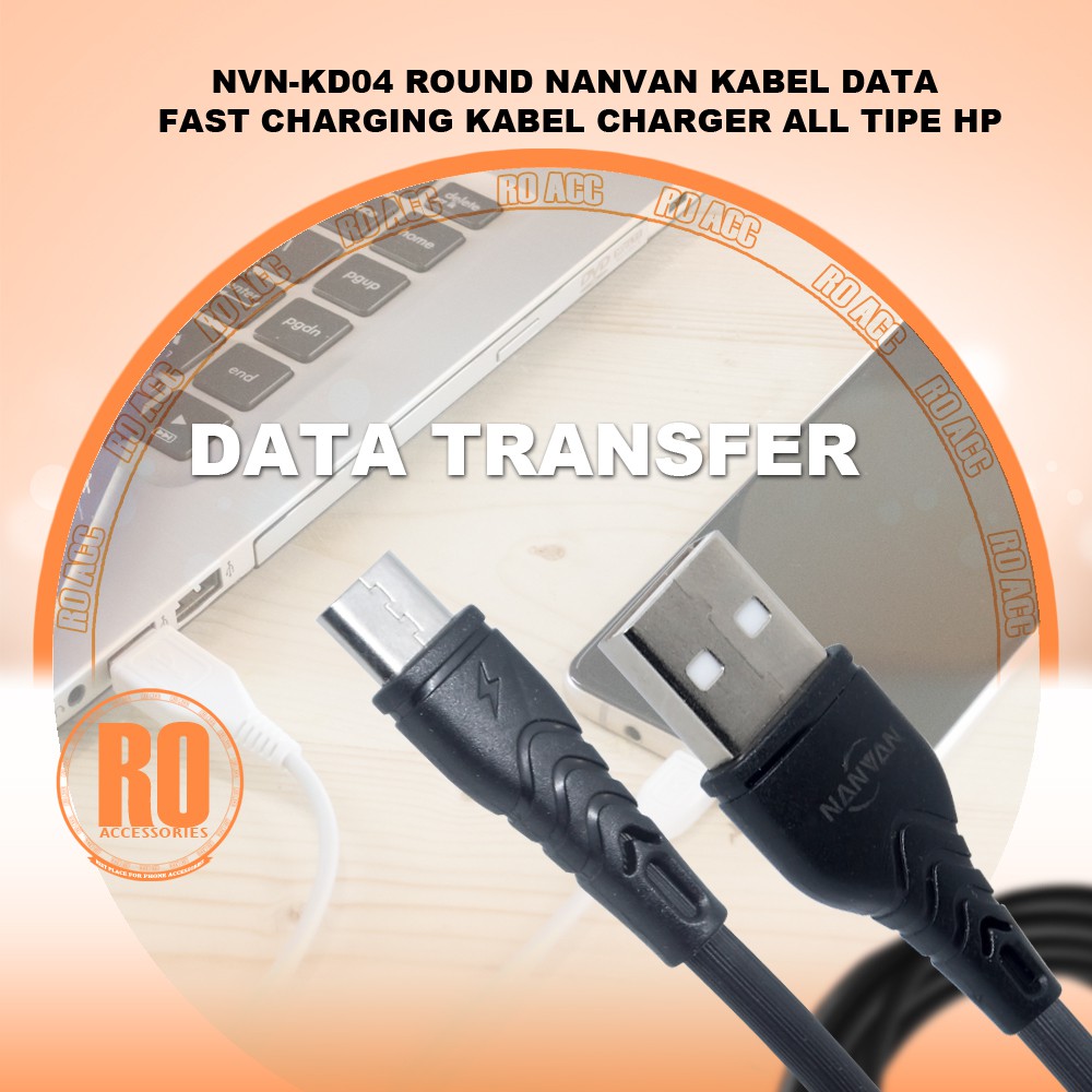 [RO ACC] NVN-KD04 ROUND NANVAN KABEL DATA FAST CHARGING KABEL CHARGER ALL TIPE HP