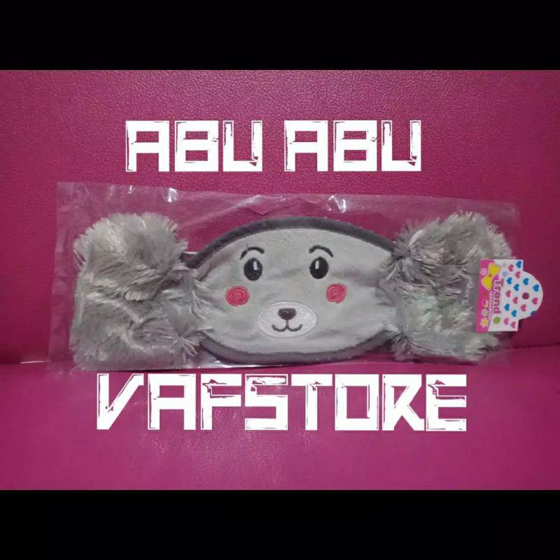 MASKER EARMUFF BULU/MASKER ANAK KARAKTER/MASKER BULU/MASKER LUCU