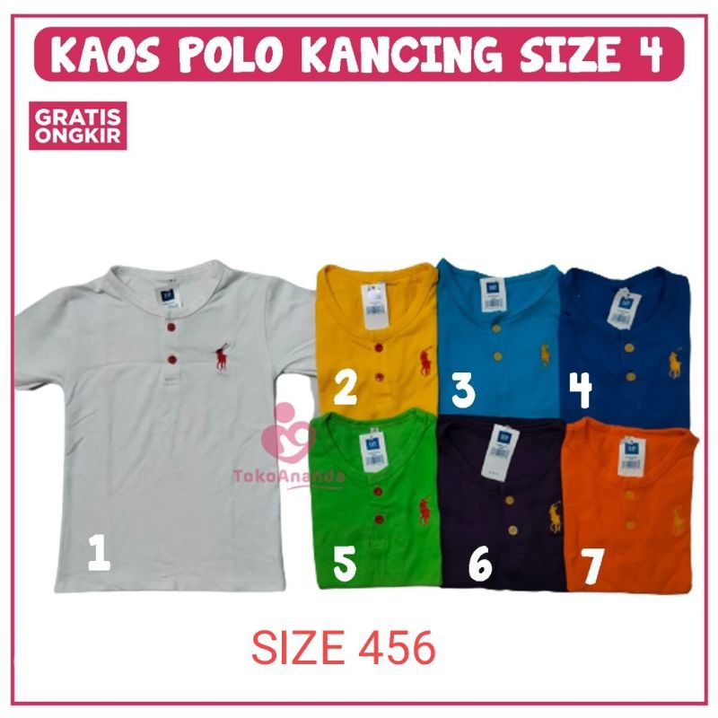 KAOS POLO KANCING ANAK 1-7 THN / KAOS POLO ANAK LAKI LAKI / KAOS ANAK LAKI LAKI / BAJU KANCING ANAK