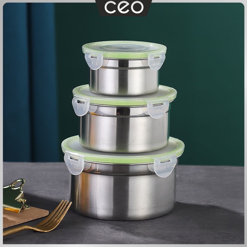 CEO Toples Makanan Sealware Makanan Multifungsi Kontainer Makanan - Bulat