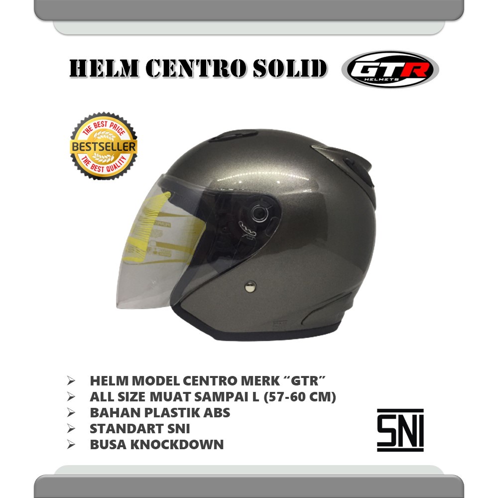 Helm GTR Centro Standard Tanpa Sticker (Packing Kardus)