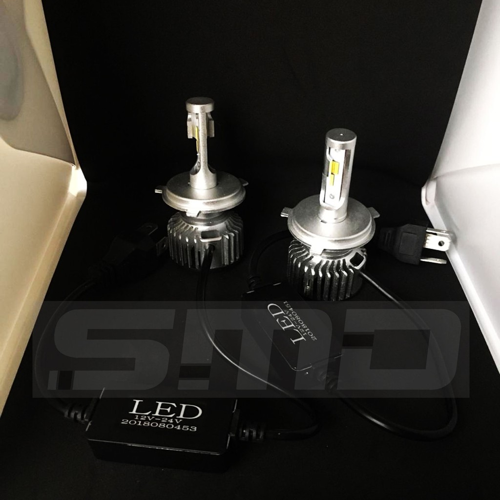 Lampu LED Utama / HeadLamp H4 TRIPLE COLOR + FLASH Mobil 50Watt