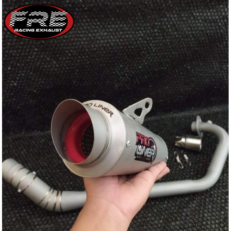 KNALPOT PROLINER SUNBLAST + PEREDAM ALL MOTOR SPORT, Vixion,cbr150R,megapro,verza,jupiter mx,byson,R