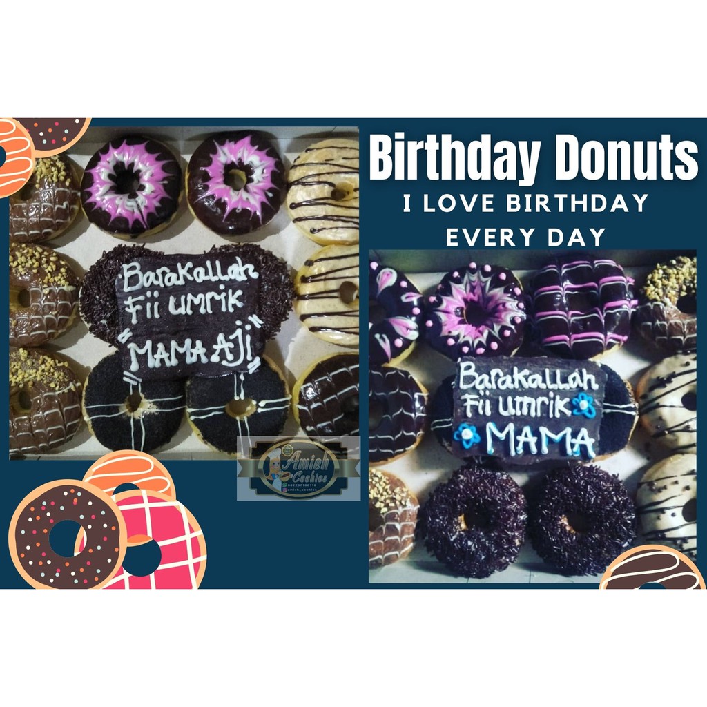 Donat / Donut /  Donat ultah / Donat Ucapan / Min. Order 6 pcs