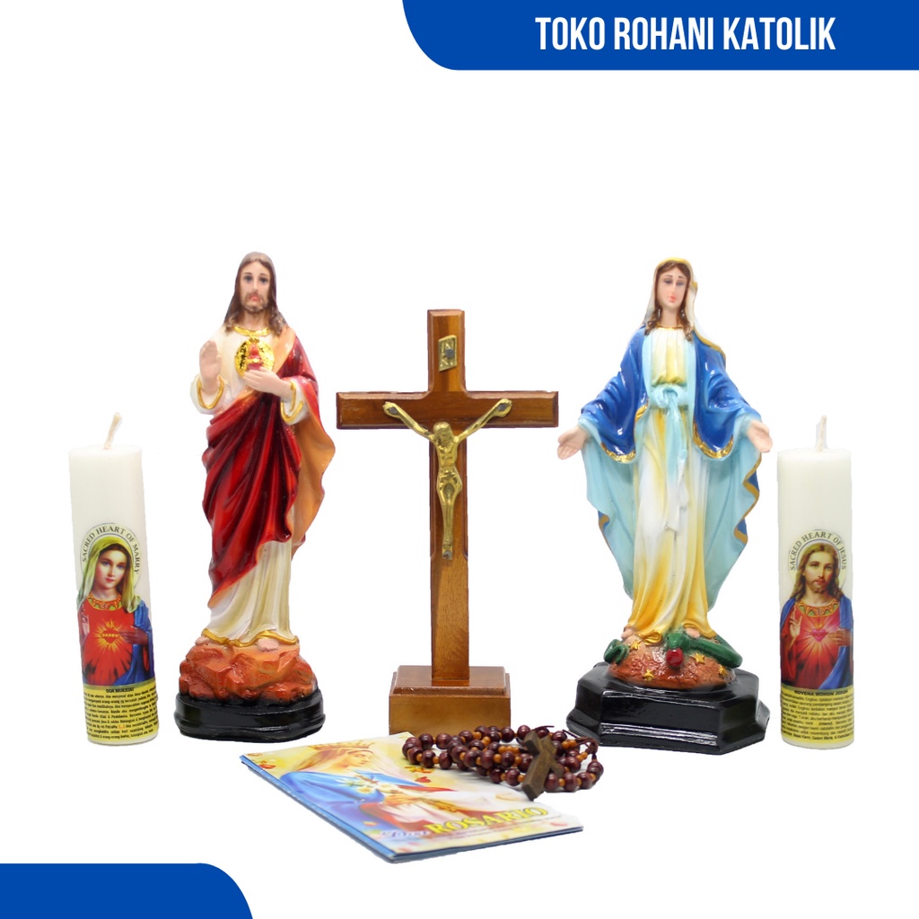 SET DOA KATOLIK 25 CM / PAKET DOA KATOLIK / PAKET MISA ONLINE / PERLENGKAPAN DOA KATOLIK