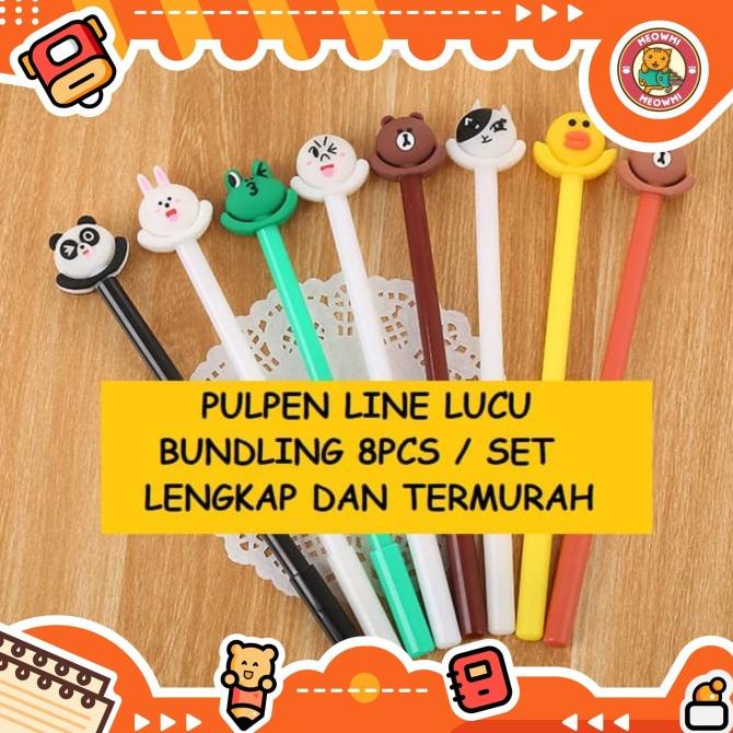 

:>:>:>:>] Lengkap 8pcs Pulpen Karakter Line Termurah