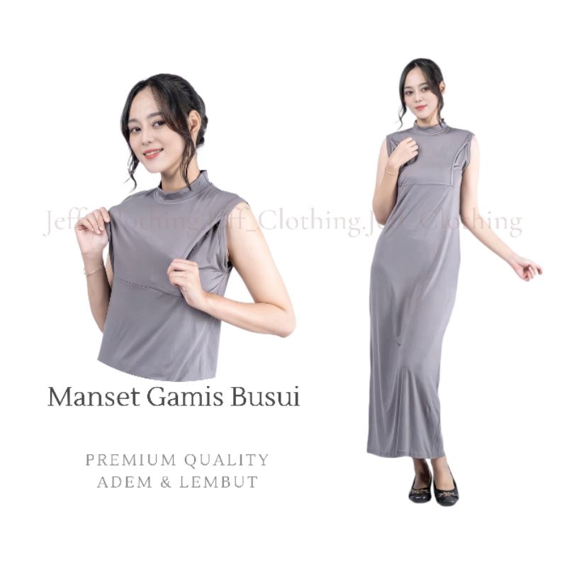 Gamis Tanpa Lengan Busui | Gamis Kaos Busui | Manset Dress Busui | Baju Gamis Busui