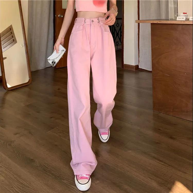 celana jeans pinggang tinggi