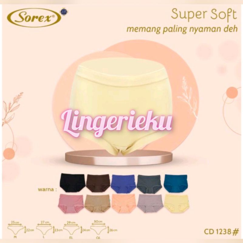 Sorex 1238 CD Celana Dalam Wanita Perempuan Supersoft Lembut Karet Besar