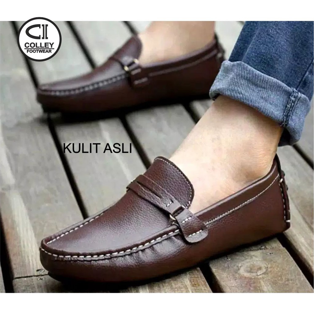 COD - SEPATU PRIA KULIT ASLI / PANTOFEL SANTAI / CASUAL LEATHER SHOES CLY-DSI-018