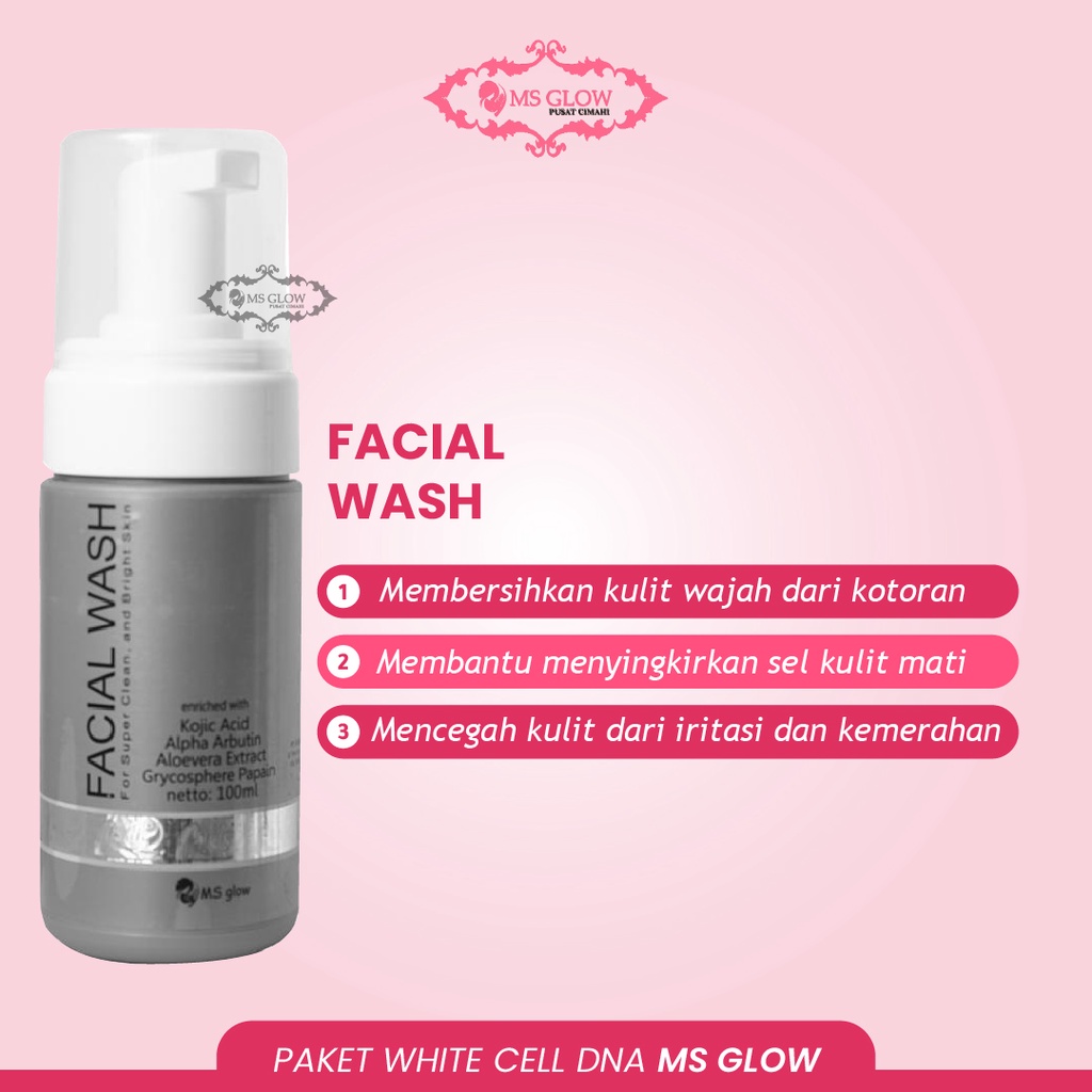 Ms Glow White Cell Dna Paket Skincare Perawatan Kulit Kusam Dan Pencerah Wajah By Msglowpusatcimahi-1