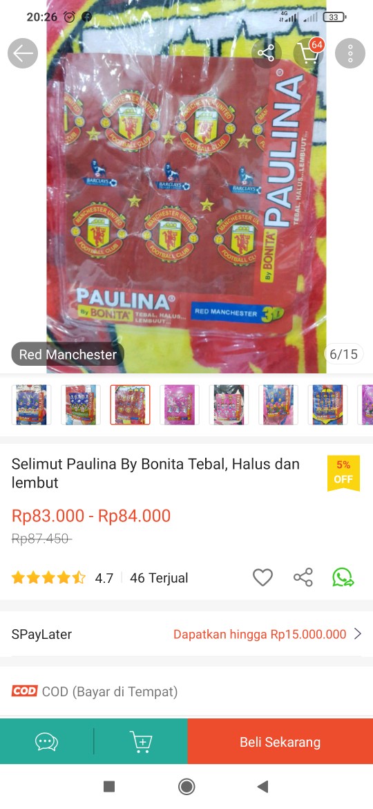 Selimut Paulina By Bonita Tebal, Halus Dan Lembut