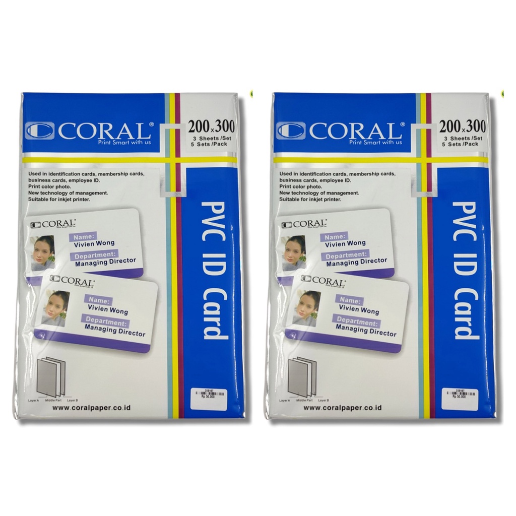 

kertas pvc merek CORAL di jual paketan isi 2 pak
