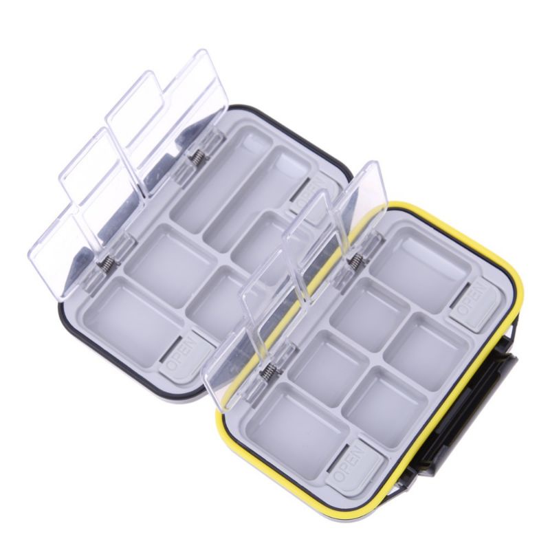 Box Aksesoris 12  Sekat Anti Air + Kotak Penyimpanan Alat Pancing Kail + Storage Box Pancing Portabl