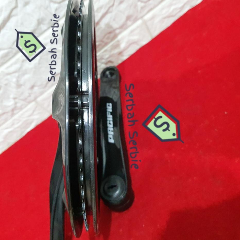 [KODE PRODUK JA9GG5739] GEAR CRANK GIR DEPAN SEPEDA 52T DOUBLE COVER 52 T ARM 170 MTB LIPAT MINION F