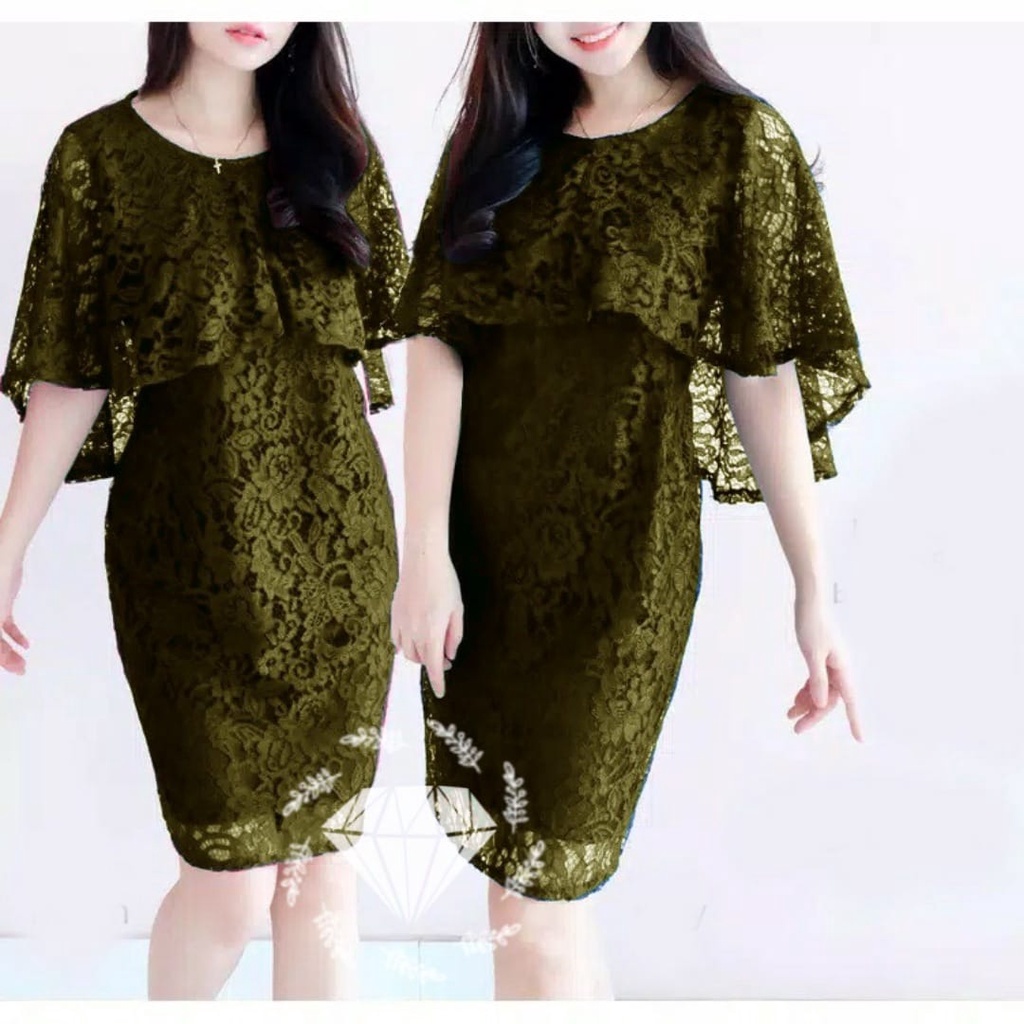 REALPIC ALEXIA 5 UKURAN M L XL XXL 3XL DRESS FASHION BRUKAT BROCADE KR ADA VIDEO REAL PICT