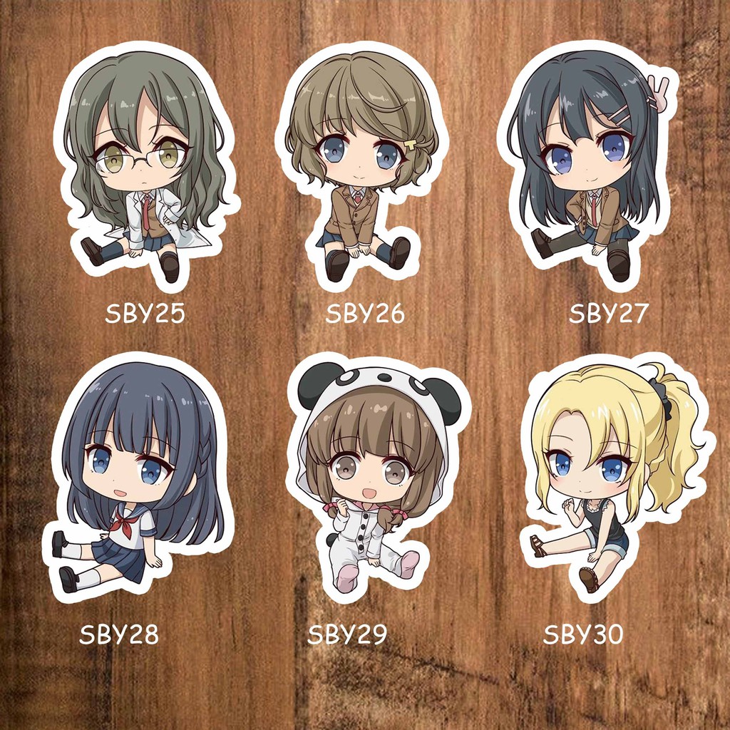 Stiker Sticker Anime Lengkap Seishun Buta Yarou Wa Bunny Girl