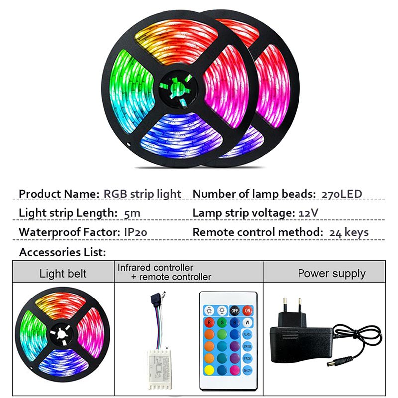 Perfin PFLG07 Lampu Led Strip 2835 5M remote control