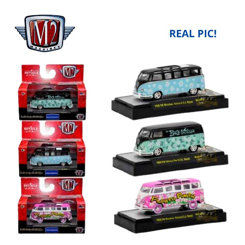 M2 Machines 1:64 Autothentic VW Exclusive Series Set 3 Pc Diecast Mobilan Car Toy