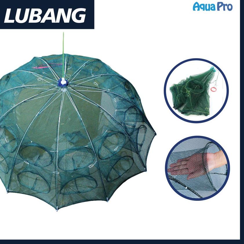 ➺ Aquapro Payung Bubu Jaring Jebakan Perangkap Udang ikan Kepiting Model Payung 20 Lubang ☼