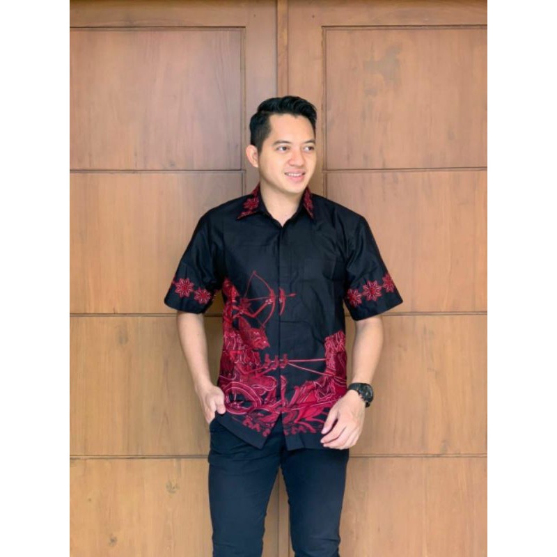 CUPU_STOREHem Batik Pria Pendek Lawasan Sogan/Pari Sulur/Parang Black/Merak Papua ory