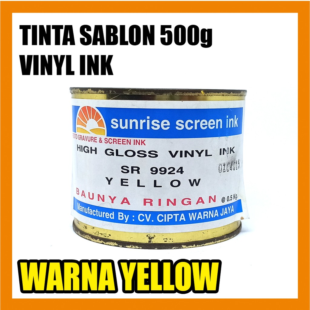 

Tinta / Cat Sablon Vinyl Ink 9924 YELLOW 500g