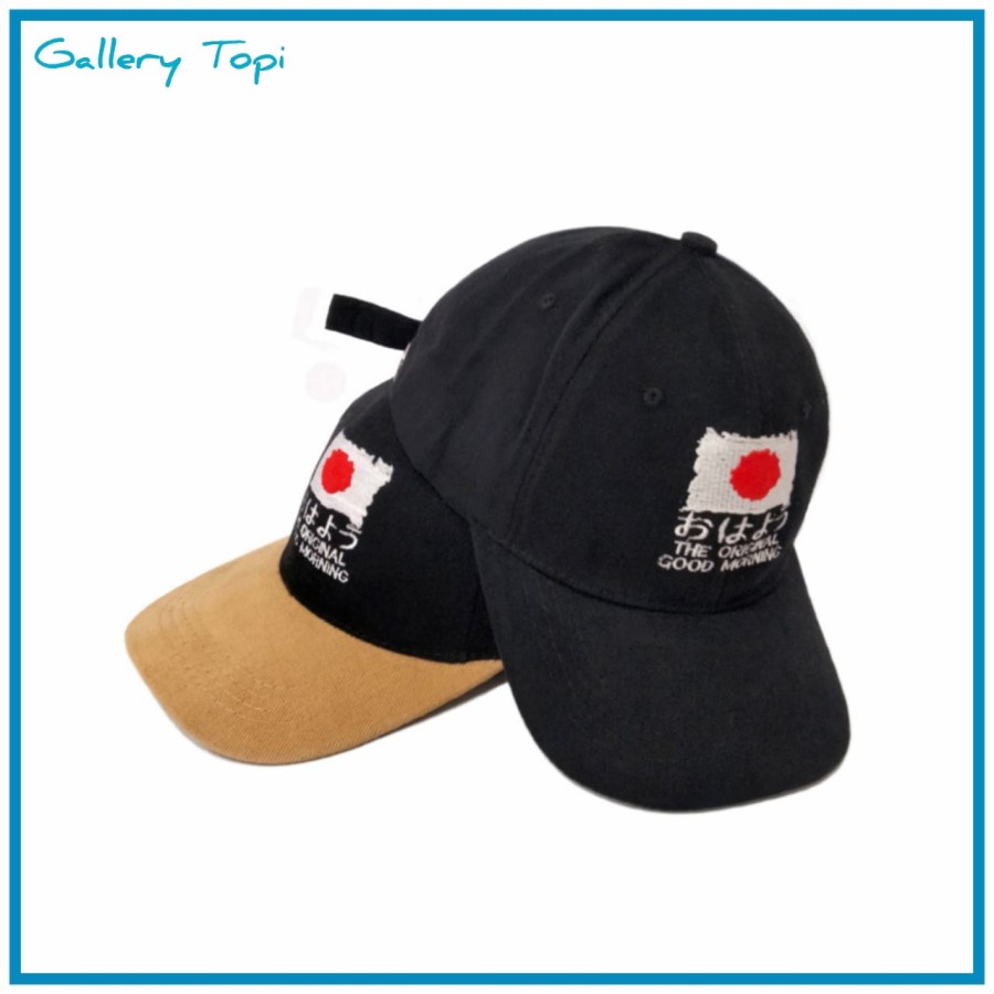 NEW PRODUK!!!! Topi Baseball Premium Bordir Good Morning - Topi Distro Pria Wanita Kekinian.