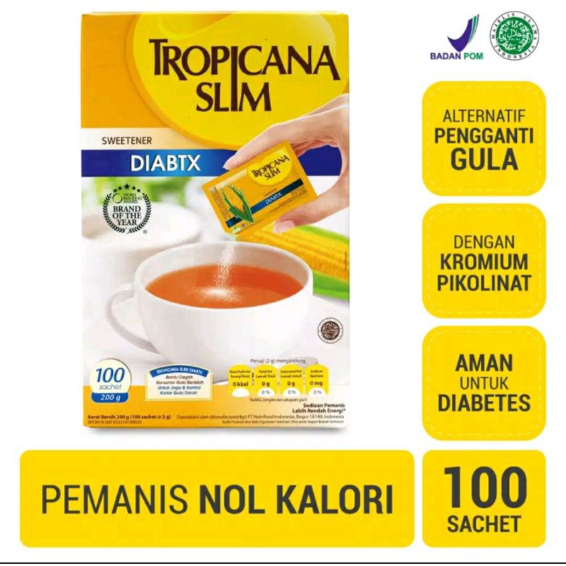 

Tropicana Slim Sweetener Diabtx 100's