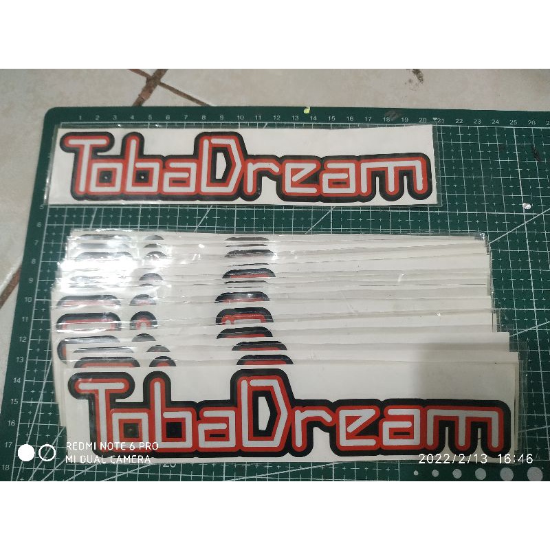 stiker TobaDream(stiker cutting  TobaDream)