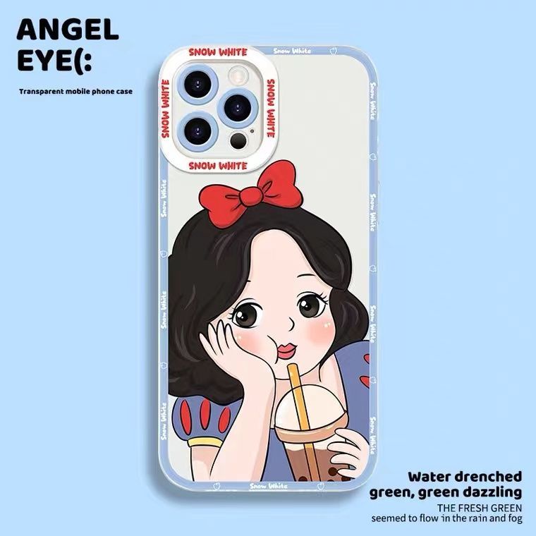 Soft Case TPU Motif Princess Untuk Iphone 14 13 12 11 Pro X XR XS Max 6 6S 7 8 Plus