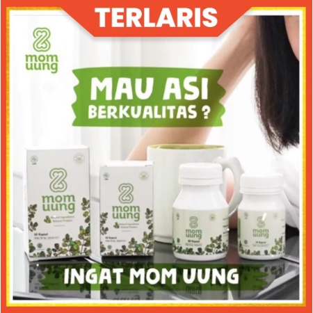 Mom Uung 30 Kapsul ASI Booster Pelancar ASI Herbal Halal BPOM Jakarta