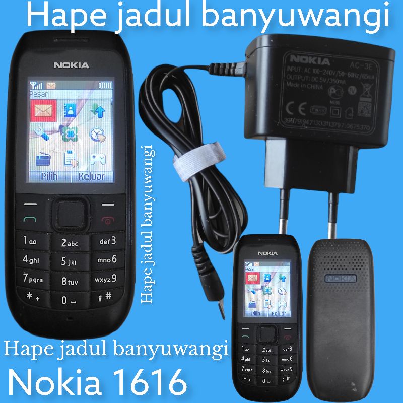 ⭐⭐⭐⭐⭐ Nokia 1616 Bonus CAS bonus Bublewrap packing aman, hp jadul second original